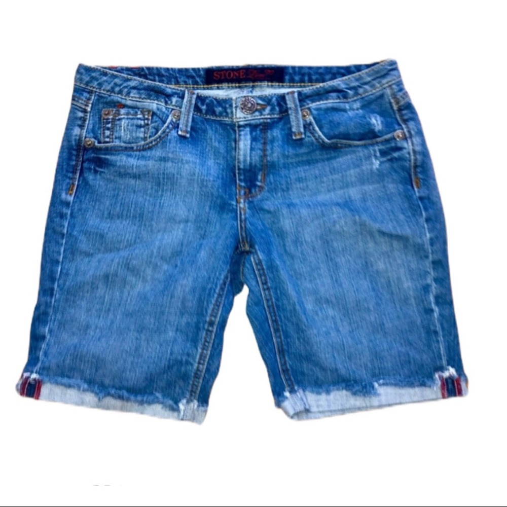 4/$25 -Blue Jeans Denim Longer Shorts | Stone Love